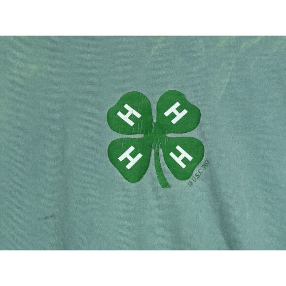 Vintage Texas 4-H Outdoors T-Shirt - Size XL - Green Clover Fishing Design - Picture 3 of 16